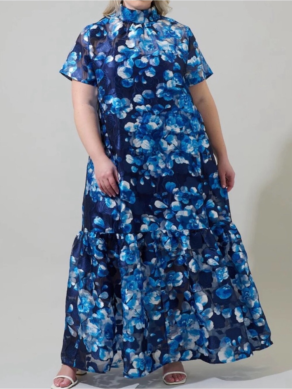 Sugarlips Navy Blue Floral Maxi Dress